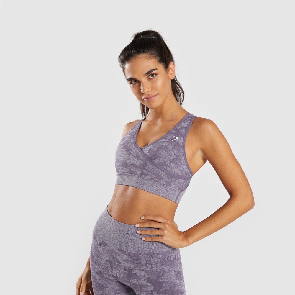 Gymshark camo seamless sports bra